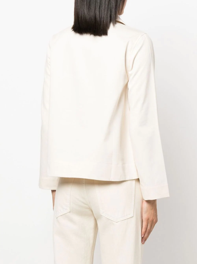 Baserange Onda Collared Shirt In Nude