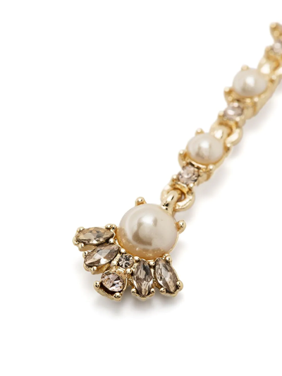 Shop Marchesa Notte Pearl-crystal Drop Earring In Gold