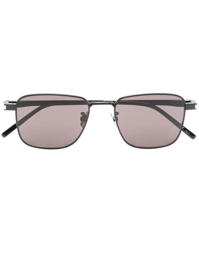 Shop Saint Laurent Sl529 Square-frame Sunglasses In Black