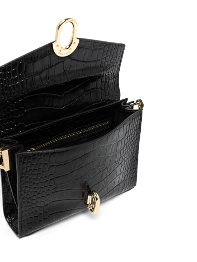 Shop Anine Bing Colette Embossed Mini Bag In Black