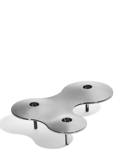 Shop Zaha Hadid Design Cell Candle Holder In Silver