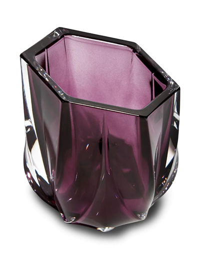 Shop Zaha Hadid Design Shimmer Tealight Holder Vessel In Purple