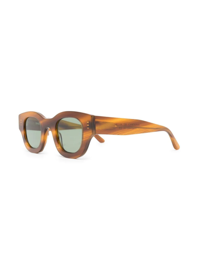 Shop Thierry Lasry Autocracy Rectangle-frame Sunglasses In Brown