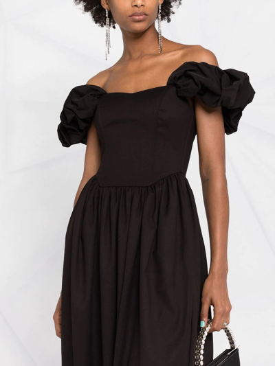 Shop V:pm Atelier Farah Off-shoulder Maxi Dress In Schwarz