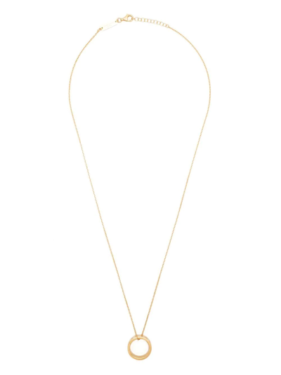 Shop Maison Margiela Numerical Ring Pendant Necklace In Gold