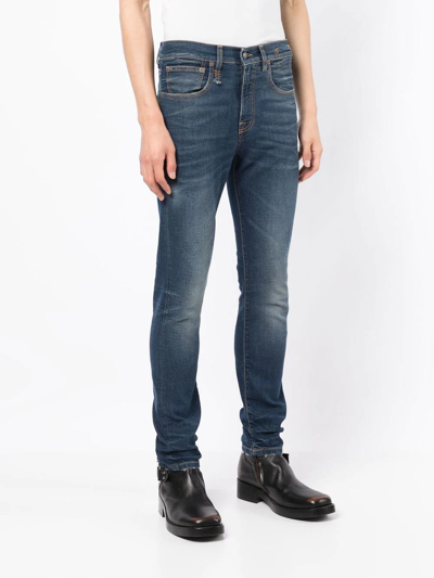 Shop R13 Dark-wash Slim-fit Jeans In Blau