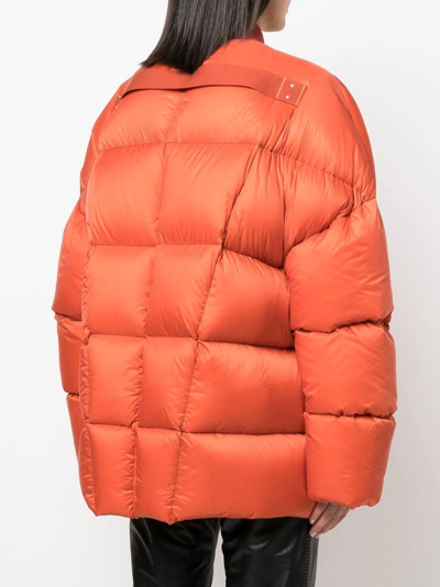 Shop Rick Owens Oversized Puffer Jacket In Orange