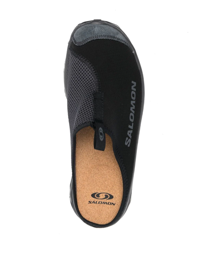 Salomon Rx Slide 3.0 Suede-trimmed Mesh Slip-on Sneakers In Black