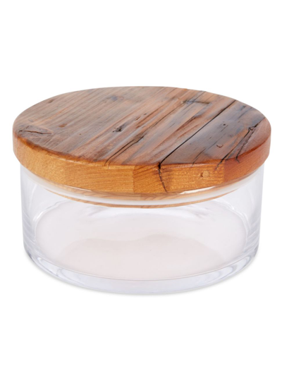 Shop Etu Home Classic Wood Top Canister In Natural