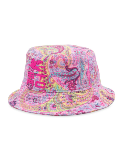 Shop Etro Women's Paisley Bucket Hat In Pink