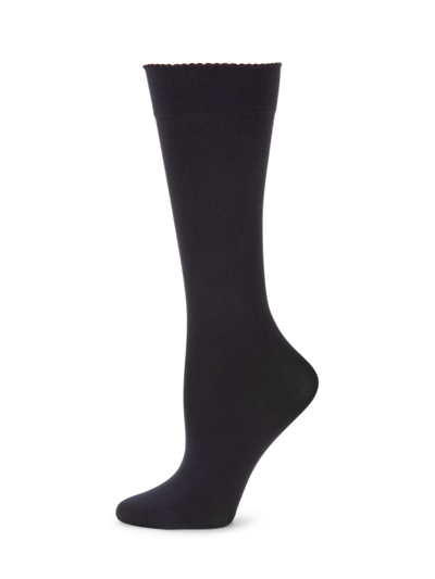 Shop Wolford Women's Velvet De Luxe 50 Socks In Admiral