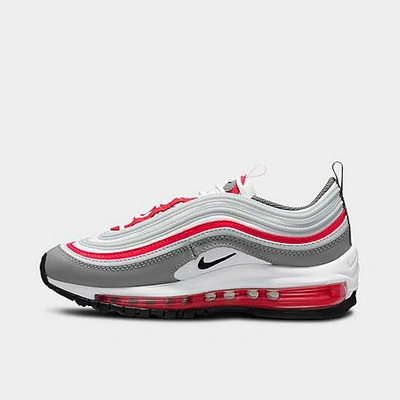 Shop Nike Big Kids' Air Max 97 Casual Shoes In White/black/flat Pewter/light Silver