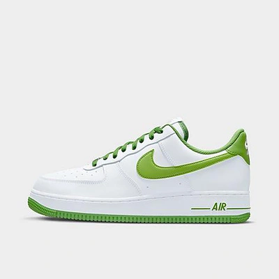 Shop Nike Men's Air Force 1 Low Casual Shoes In White/chlorophyll