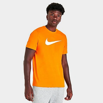 Shop Nike Sportswear Icon Swoosh T-shirt In Kumquat/white
