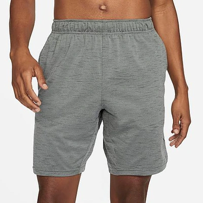 Shop Nike Men's Yoga Dri-fit Shorts In Smoke Grey/iron Grey/black