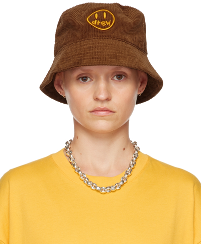 Shop Drew House Ssense Exclusive Brown Painted Mascot Bucket Hat
