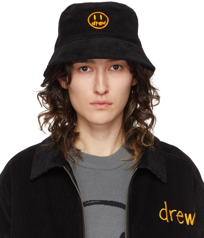 Shop Drew House Ssense Exclusive Black Painted Mascot Bucket Hat