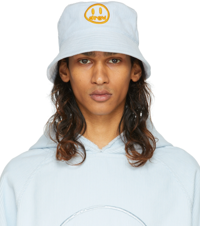 Shop Drew House Ssense Exclusive Blue Painted Mascot Bucket Hat In Baby Blue