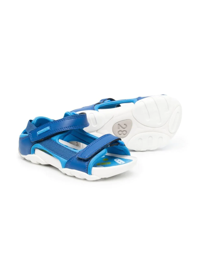 Shop Camper Ous Open Toe Touch-strap Sandals In Blue