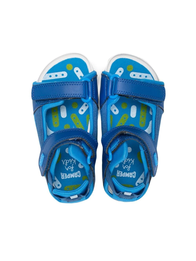 Shop Camper Ous Open Toe Touch-strap Sandals In Blue