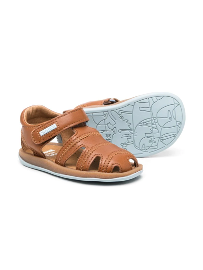 Shop Camper Caged Touch-strap Sandals In Brown