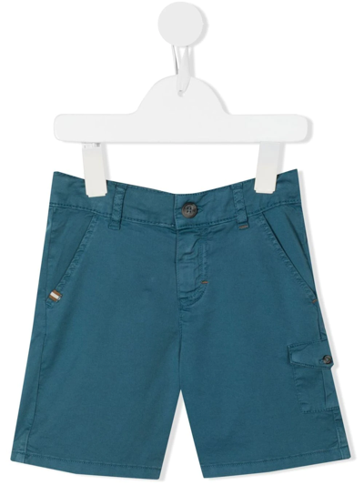 Shop Tartine Et Chocolat Straight-leg Cargo Shorts In Blue