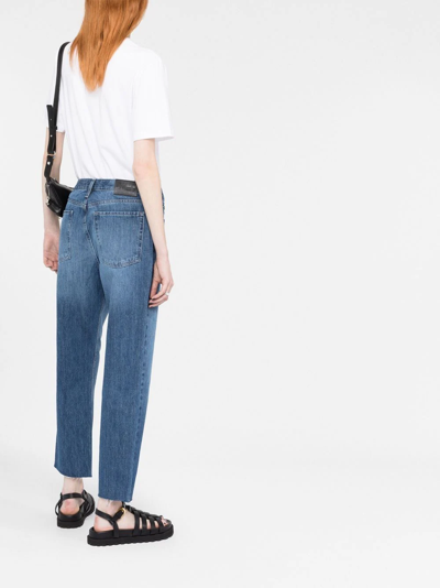 Shop Dkny Broome Straight Jeans In Blue