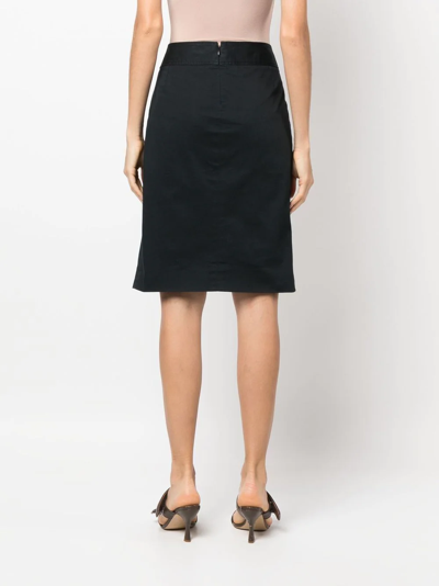 Pre-owned Dolce & Gabbana 1990s High-waist Pencil Skirt In Black