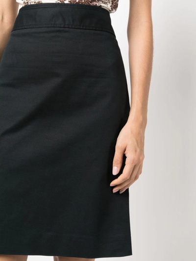 Pre-owned Dolce & Gabbana 1990s High-waist Pencil Skirt In Black