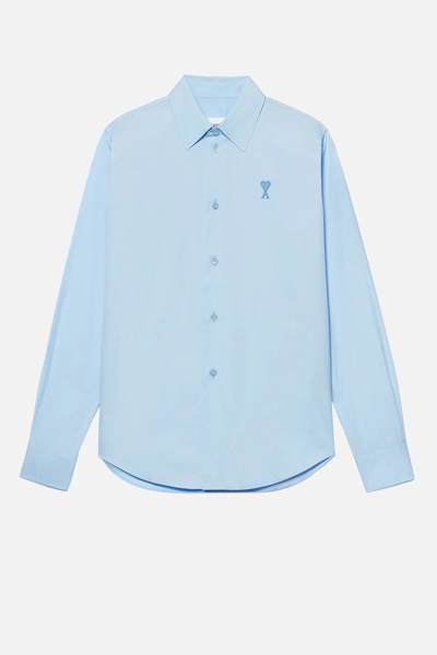 Shop Ami Alexandre Mattiussi Ami De Coeur Shirt In Blue