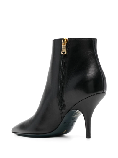 Shop Patrizia Pepe Pointed-toe 90mm Ankle Boots In Black