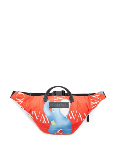 Shop Jw Anderson Logo-print Belt Bag In Orange