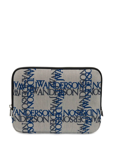 Shop Jw Anderson Logo-print Ipad Pouch In White