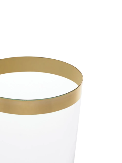 Shop Dolce & Gabbana Striped-border Drinking Glasses (set Of 2) In White