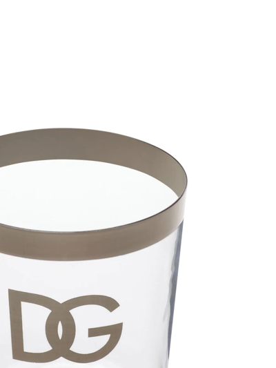 Dolce & Gabbana Logo-print Drinking Glasses (set Of 2) In White