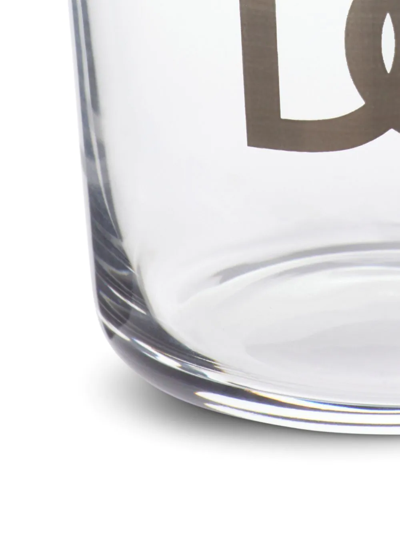 Shop Dolce & Gabbana Logo-print Drinking Glasses (set Of 2) In White