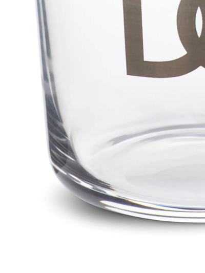 Dolce & Gabbana Logo-print Drinking Glasses (set Of 2) In White