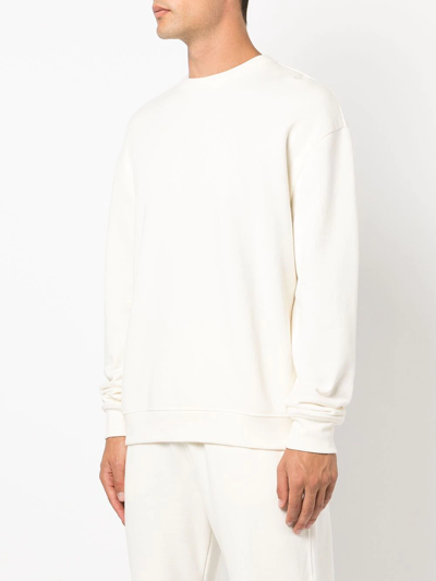Shop John Elliott Oversized Crewneck Pullover In White