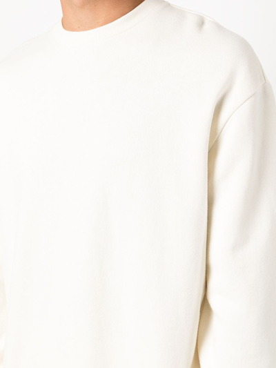 Shop John Elliott Oversized Crewneck Pullover In White