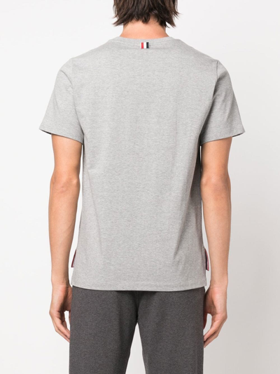 Thom Browne Oversized Short Sleeves T-shirt In Grey