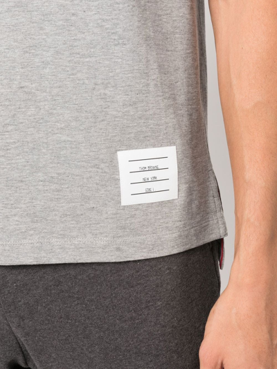 Thom Browne Oversized Short Sleeves T-shirt In Grey