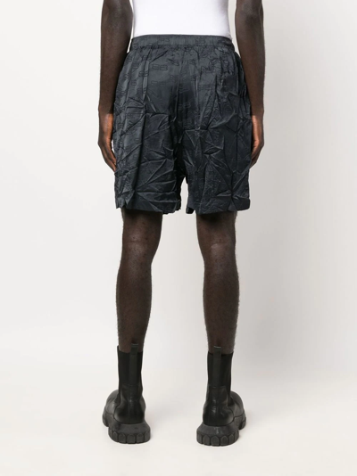 Shop Balenciaga Bb Monogram Jacquard Pajama Shorts In Grey