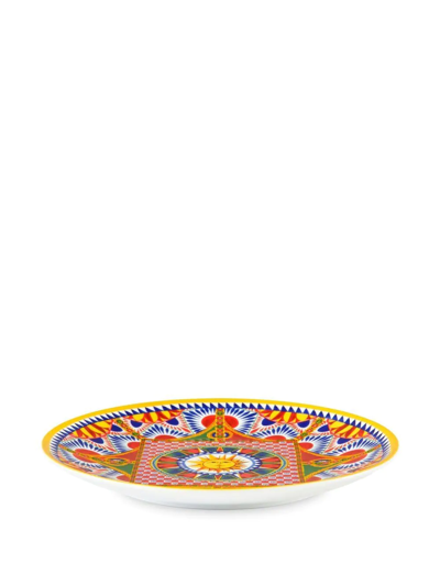 Dolce & Gabbana Set 2 Porcelain Dinner Plates In Blue