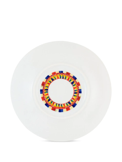 Shop Dolce & Gabbana Set Of Two Dolce Carretto 20cm Soup Plates In Blue