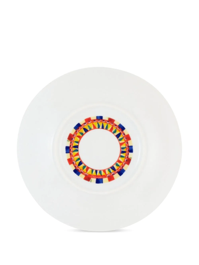 Dolce & Gabbana Set Of Two Dolce Carretto 20cm Soup Plates In Blue