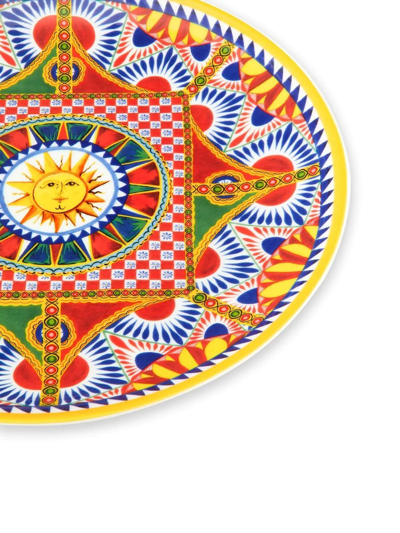 Dolce & Gabbana Set 2 Porcelain Dinner Plates In Blue