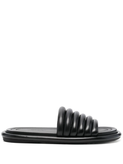 Shop Marsèll Quilted Leather Sandals In Black