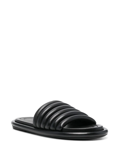 Shop Marsèll Quilted Leather Sandals In Black