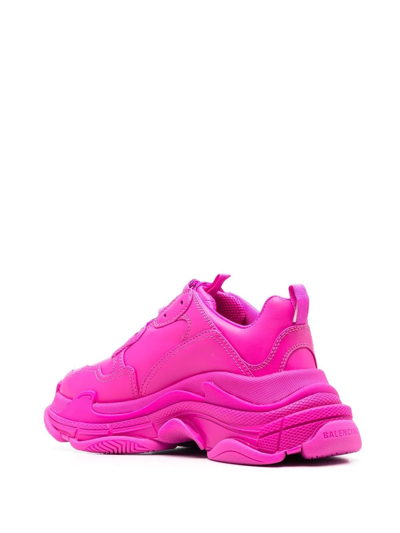 Shop Balenciaga Triple S Chunky-sole Sneakers In Pink