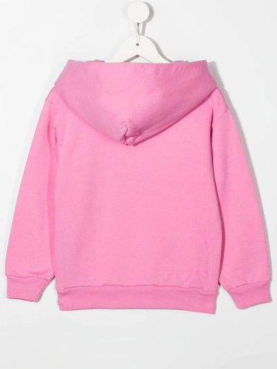 Shop Balenciaga Bb Paris Icon Cotton Hoodie In Pink